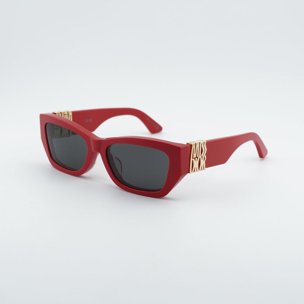 Dior MISSDIOR S1F 35A0 Sunglasses Red Square Frame, Smoke Lenses